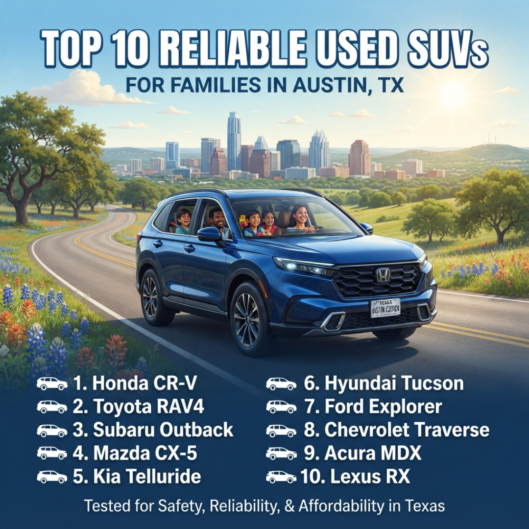 Top 10 Reliable Used SUVs for Families in Austin, TX